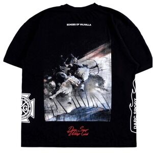 Darc Sport Wolves Club T-Shirt Mens Large Black Echoes of Valhalla Graphic Print